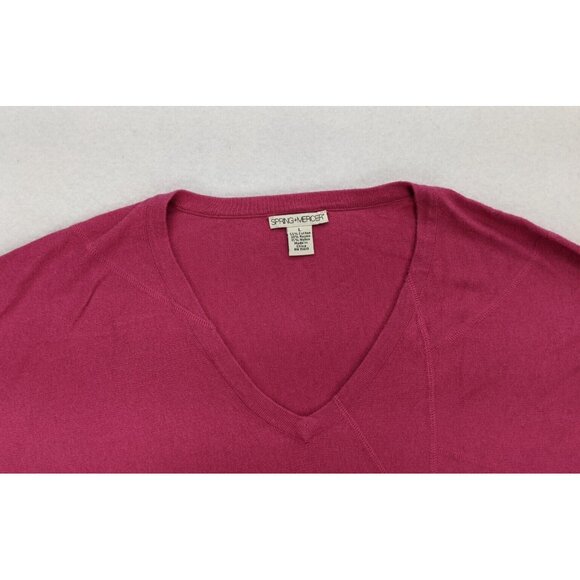 Spring & Mercer Women's Sweater Size L Pink Dolman 3/4 Sleeve - Picture 4 of 13
